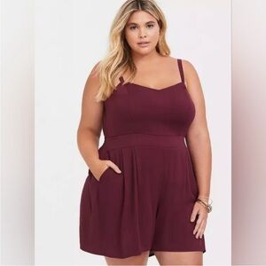 Torrid NWT Burgundy Romper